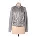 Juicy Couture Jacket: Short Gray Print Jackets & Outerwear - Women's Size Medium