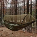 Hamac de camping avec moustiquaire lit-balançoire d'extérieur léger portable parachute