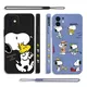 S-Snoopile Cartoon Coque de téléphone avec dragonne étuis en silicone pour iPhone 15 14 13 12 11