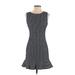 Bailey 44 Casual Dress - Sheath: Gray Polka Dots Dresses - Women's Size 2