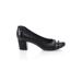 Anne Klein Sport Heels: Pumps Chunky Heel Classic Black Solid Shoes - Women's Size 7 - Round Toe