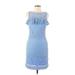 Lilly Pulitzer Casual Dress - Sheath Crew Neck Sleeveless: Blue Dresses - Women's Size Small