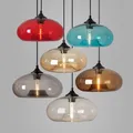Lampe LED Suspendue en Verre Coloré au Design Moderne Luminaire Décoratif d'Nik Idéal pour un