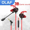 OlPG-Écouteurs filaires avec microphone et micro casque de jeu écouteurs jack 3.5mm stéréo 3D