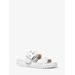 Michael Kors Colby Leather Slide Sandal White 8.5