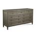 Braxton Culler Sabal Bay 9 Drawer 64" W Rattan Double Dresser Wicker/Rattan | Wayfair 809-141G/COTTAGEWHITE