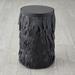 Global Views Emily Martini Drum End Table Leather/Wood in Black | 21.25 H x 12.5 W in | Wayfair CA9.90001