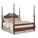 Kincaid Hadleigh Solid Wood Four Poster Bed Wood in Brown/Red | 88 H x 64.5 W x 91.5 D in | Wayfair 607-324P