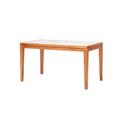 Latitude Run® Sintered stone dining table Cherry wood rectangular solid Wood in Brown/Red/White | 29.52 H x 55.11 W x 31.49 D in | Wayfair