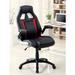 Inbox Zero Adjustable Ergonomic Faux Leather Swiveling PC & Racing Game Chair in Faux Leather in Black | 44.5 H x 27.5 W x 28 D in | Wayfair