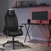 Inbox Zero Adjustable Ergonomic Faux Leather Swiveling PC & Racing Game Chair Faux Leather in Black | 52.06 H x 27.38 W x 27.38 D in | Wayfair