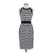 Ann Taylor Casual Dress - Sheath: Gray Stripes Dresses - Women's Size 0