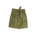 Love, Whit by Whitney Port Faux Leather Shorts: Green Print Bottoms - Women's Size 4