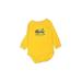 Carter's Long Sleeve Onesie: Yellow Solid Bottoms - Size 6 Month