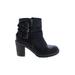 White House Black Market Ankle Boots: Black Print Shoes - Women's Size 5 1/2 - Round Toe