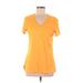 Nike Active T-Shirt: Orange Solid Activewear - Women's Size Medium