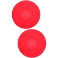 2 PCS Record Mat Silicone Vinyl Player Pad Home Disc Records CD Players for Protective