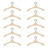 10 Pcs Coat Hangers Kid Hangers Hangers for Clothes Home Decoration Miniature Furniture Doll Miniature Hanger Dollhouse Hanger Household Wood Child