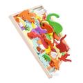 Wooden 3D Puzzle Board Wood Puzzles Jigsaw Wood Brain Teasers Jigsaw Colorful Blocks Board Stem Educational for Kids New Year Gift