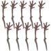 100 Pcs Christmas Tree Topper Chirtmas Decor Christmas Decorationstree DIY Antlers Decor Handmade Snowman s Hands Tree Branches Christmas Snowman DIY Decoration Pendant Dry Branch Plastic Baby