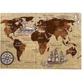 GZHJMY 500 pcs Jigsaw Puzzles Vintage Brown World Map for Kids Adults Education Fun Challenging Brain Exercise Family Game Creative Gift for Friends Parents Grandparents DIY Games Gifts