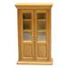 Chicmine Mini China Cabinet Smooth Surface Decoration Wood Dollhouse Miniature Corner Cabinet for 1/12 Dollhouse