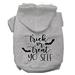 Trick or Treat Yo Self Screen Print Dog Hoodie Grey XL