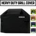 Heavy Duty BBQ Weather Proof Grill Cover for Outdoor Grill 58 Inch â€“ Waterproof UV & Fade Resistant with Adjustable Straps Gas Weber Genesis Charbroil etc. Black (58 L x 24 W x 48 H)