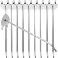 10 Pcs Piercing Hook Peg Board for Shop Garage Pegboard Stainless Steel Coat Hanger