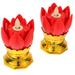 4 Pcs Lotus Lamp Night Light LED Candle Lights Buddha Prayer Shape Ornament Electronic Decor Flower