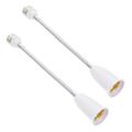 Kkewar E27 Bulb Extensions 2pcs Flexible E27 to E27 Light Bulb Socket Extender Light Converters Extensions