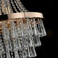 Modern gorgeous gold round crystal chandelier with raindrop crystal