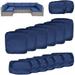 Kinbor Patio Furniture Cushion Replacement Covers for 7pcs Outdoor Sofa Set Washable Patio Cushion Slipcovers Dark Blue