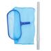 1 Set of Swimming Pool Scoop Net Fish Pond Telescopic Rod Cleaning Tool Net Blue
