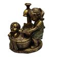 Boy & Girl Sculpture Bathing Pressure Water Statue Garden Ornament Boy & Girl Garden Statue A Kid With Fireflies Garden Statue-garden Decoration