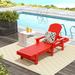 Polytrends Altura Poly Eco-Friendly All Weather Reclining Chaise Lounge with Arms Red