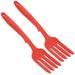 2Pcs Kitchen Pasta Server Fork Reusable Cooking Food Fork Washable Large Fork Ergonomic Food Fork