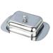 Butter Storage Tray Butter Fresh Keeping Plate Stainless Steel Cheese Plate with Lid for Kitchen