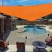 X 1 X 18.4 Sun Shade Sail Right Triangle Outdoor Canopy Cover UV Block For Backyard Porch Pergola Deck Garden Patio (Orange)