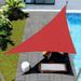 X X 18.4 Sun Shade Sail Right Triangle Outdoor Canopy Cover UV Block For Backyard Porch Pergola Deck Garden Patio (Red)