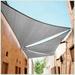 ColourTreeUSA Right Triangle Sun Shade Sail HDPE Mesh Fabric Screen Canopy UV Block 190 GSM 16 x 16 x 22.6 - Grey