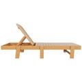 Polytrends Altura Armless Poly Eco-Friendly All Weather Reclining Chaise Lounge (Set of 2) Teak