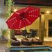 Ainfox LLC Ainfox 10ft Patio Umbrella with Lights Outdoor Solar Umbrella Red