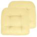 Sweet Home Collection Indoor-Outdoor Reversible Patio Seat Cushion Yellow Set of 2 U-Shape