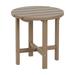WestinTrends Outdoor Side Table All Weather Poly Lumber Adirondack Small Patio Table Round End Table for Pool Balcony Deck Porch Lawn Backyard Weathered Wood