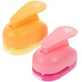 2 Pcs Shaped Hole Punch Paper Punches Craft for Crafts Shapes Xmas Gift Card Shower Cutter Puncher Student Child