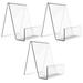 3pcs Acrylic Book Display Stand Clear Easel Books Pictures Display Rack Notebooks Holder