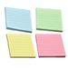 4 Pcs Note Pads Paper Notes Stickers Card Stock Folder Labels Striped Sticky Notepads