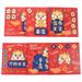 6 Pcs Year of The Dragon Red Envelope Pattern Good Luck Gift 2024 Money Bag Paper Packets Chinese Style