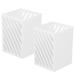 2 Pcs Plastic Organizer Case Bathroom Makeup Brush Holder Desktop Pen Holder Pen Storage Box Wall-mounted Pen Holder White Abs